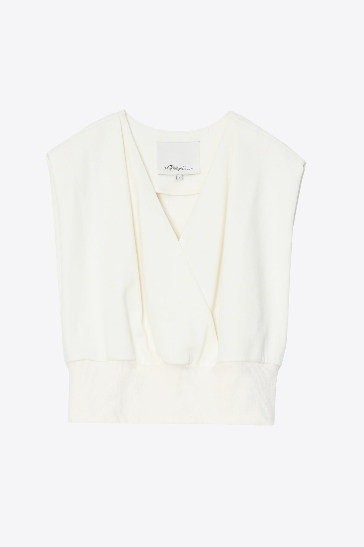 Draped Sleeveless French Terry Top Tofu