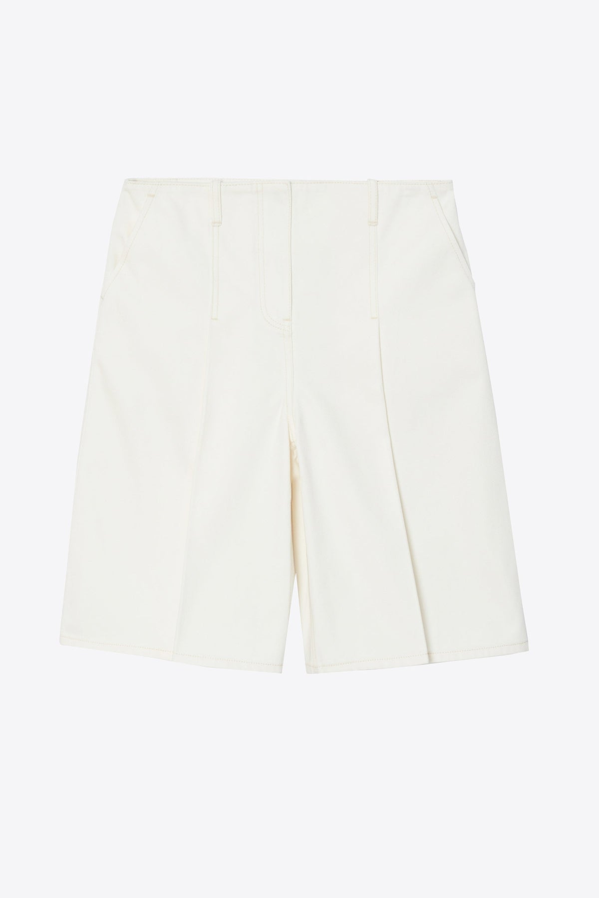 Ghost Patch Lightweight Denim Bermuda Shorts Tofu