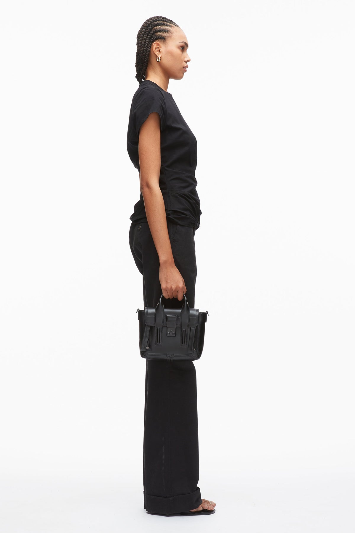 Pashli Mini Satchel Black on Black Black
