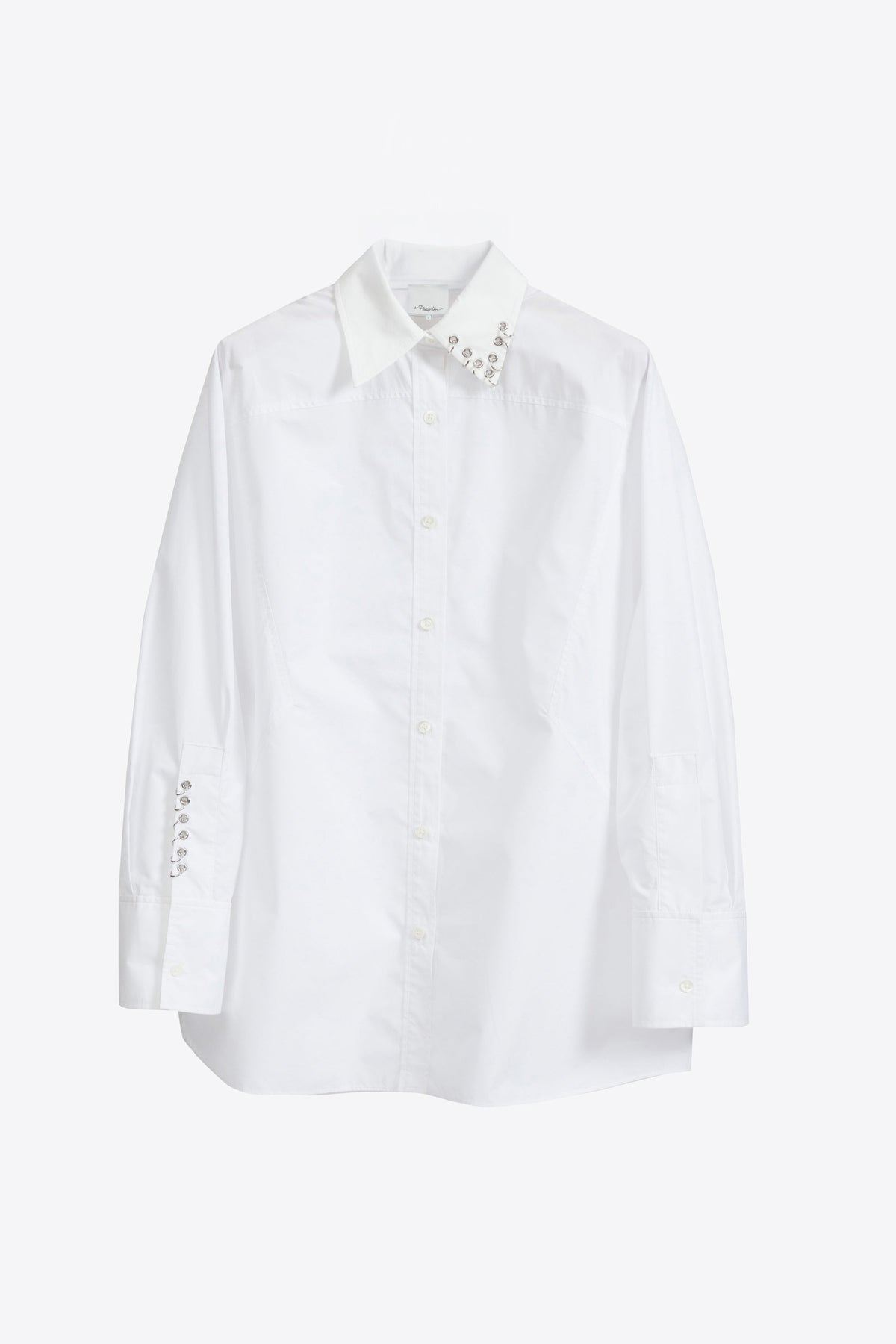 Embellished Oversize Shirt White