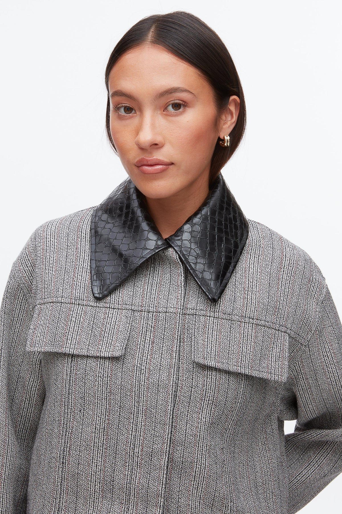 Jaspé Cropped Jacket Grey Multi