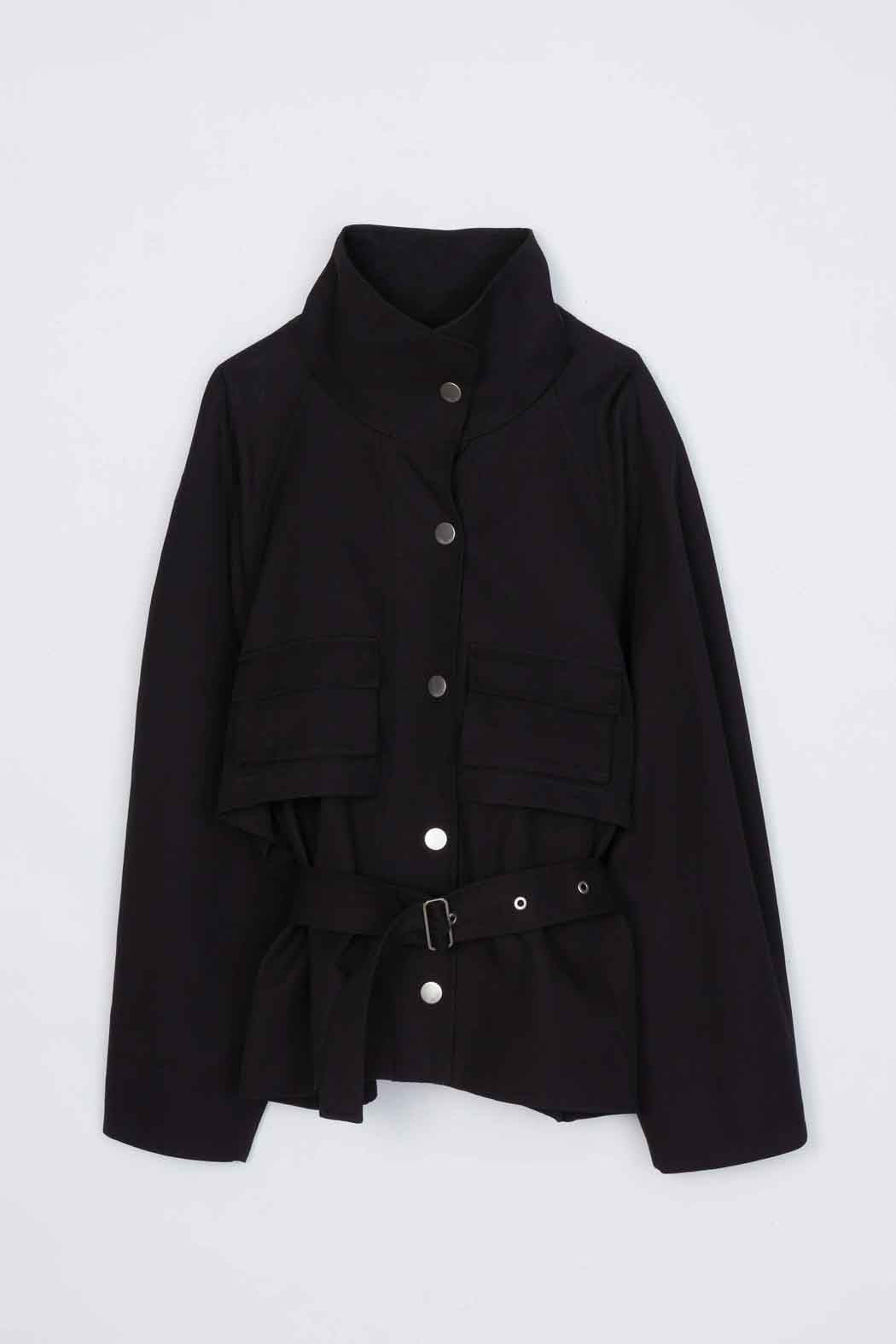 Belted Utility Jacket Black