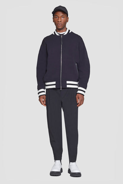 Reversible Knit Varsity Jacket Midnight Multi