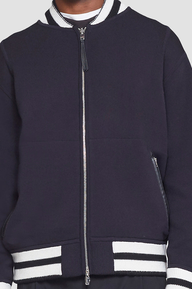 Reversible Knit Varsity Jacket Midnight Multi