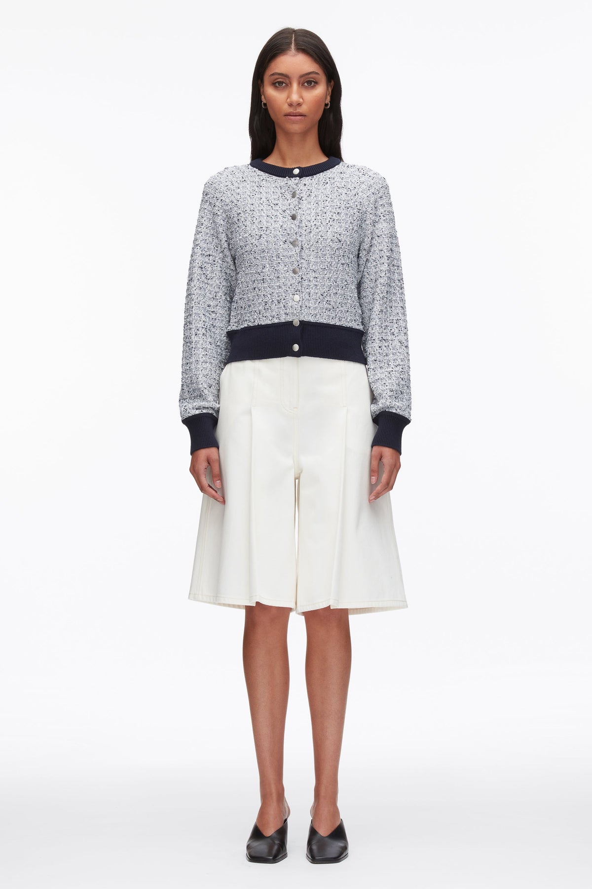 Crew Neck Raglan Cardigan Midnight Multi