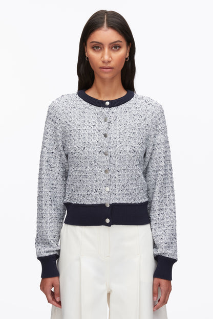 Crew Neck Raglan Cardigan Midnight Multi