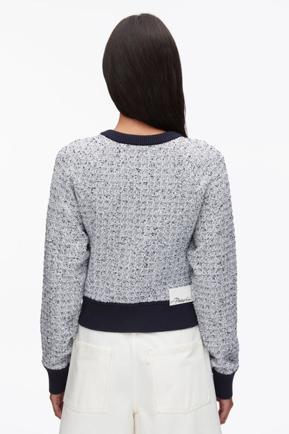 Crew Neck Raglan Cardigan Midnight Multi