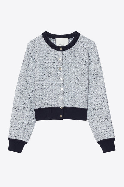 Crew Neck Raglan Cardigan Midnight Multi