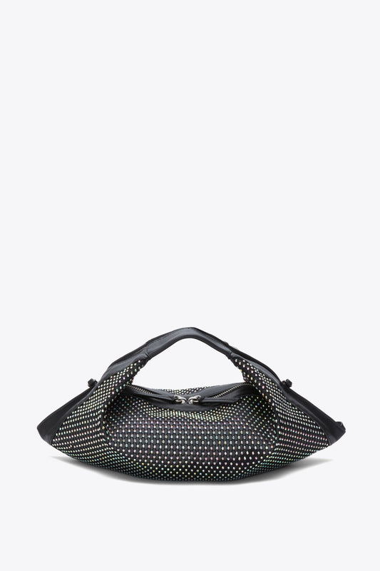 Crystal Luna Mini Crossbody Bag Black