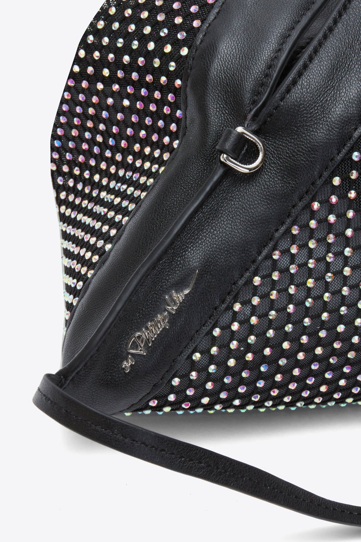 Crystal Luna Mini Crossbody Bag Black