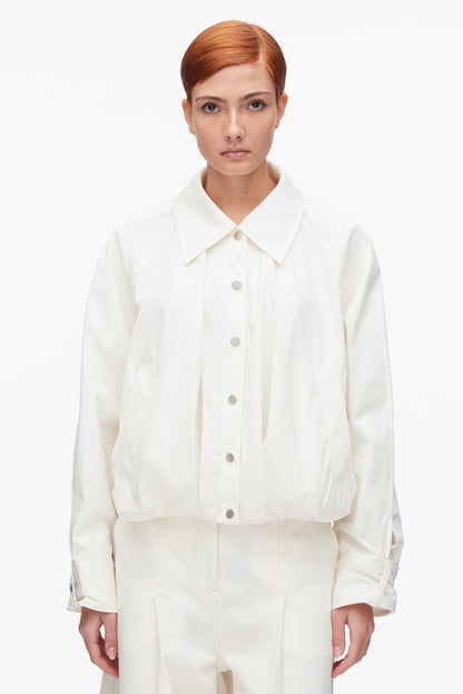 Snap Front Blouson Bomber Jacket Tofu