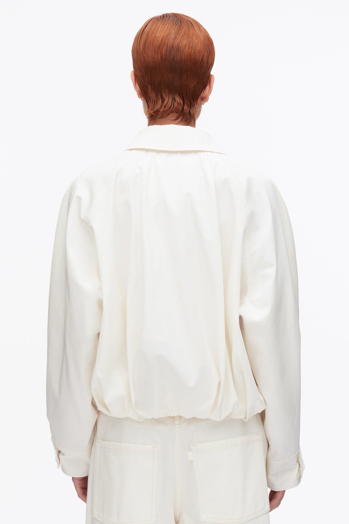Snap Front Blouson Bomber Jacket Tofu
