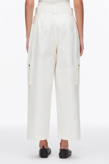 Two-Toned Cropped Cargo Pants Tofu