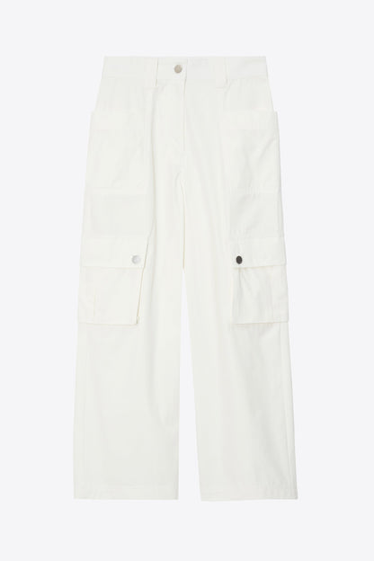 Two-Toned Cropped Cargo Pants Tofu
