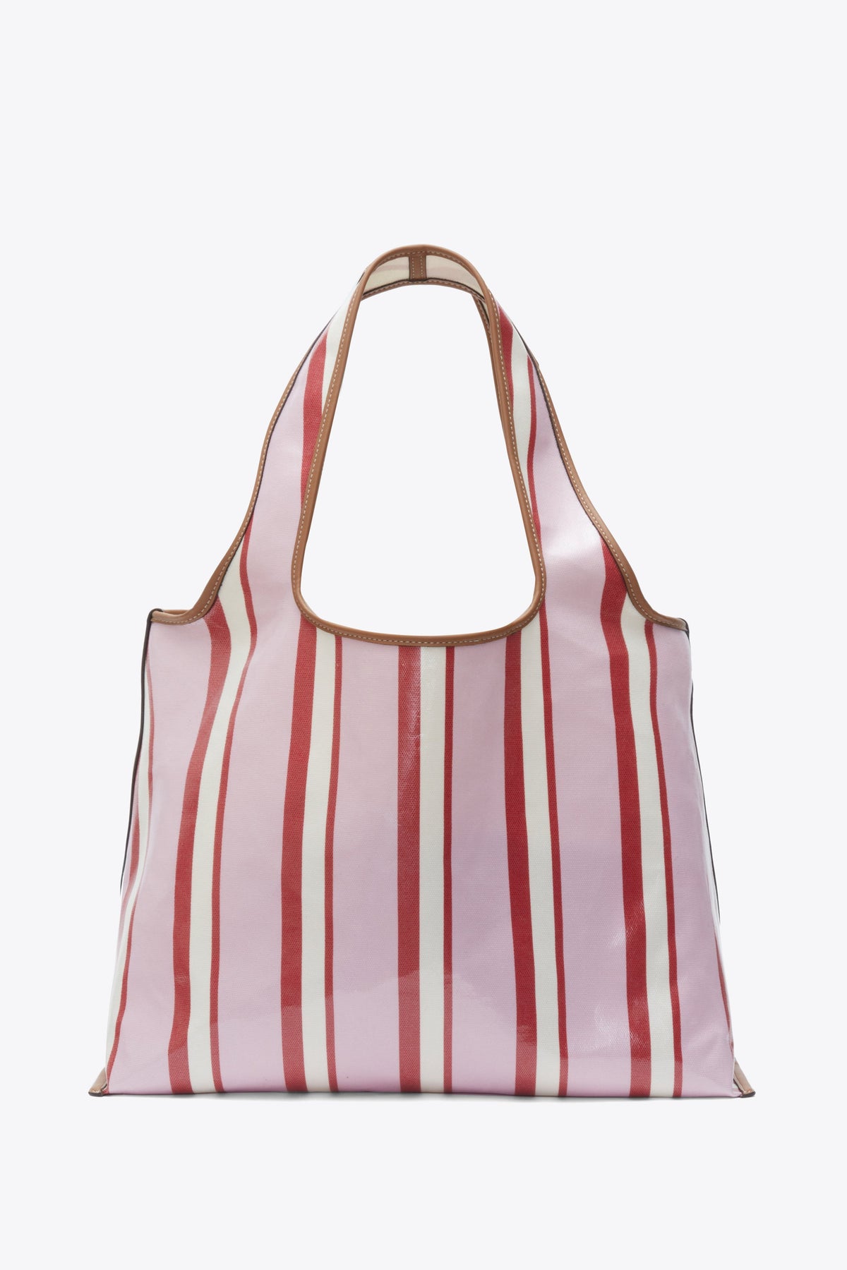Dual Stripe Market Tote Blue-Pink Multi