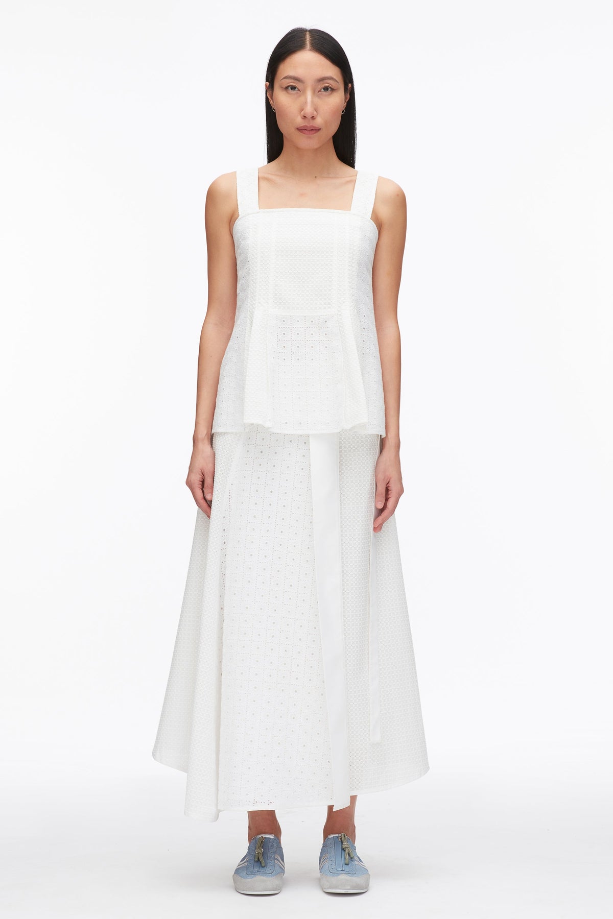 Broderie Anglaise Patchwork Cami White