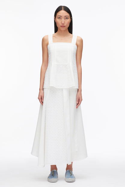 Broderie Anglaise Patchwork Cami White