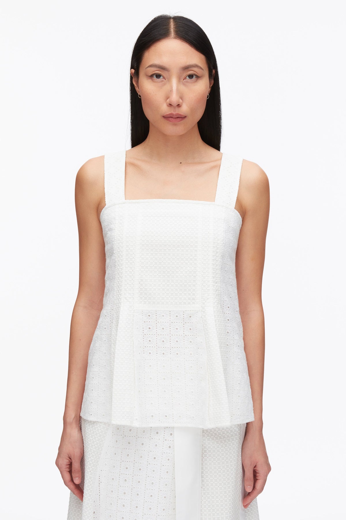 Broderie Anglaise Patchwork Cami White