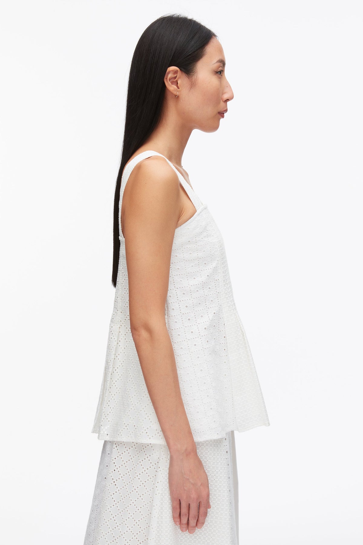 Broderie Anglaise Patchwork Cami White