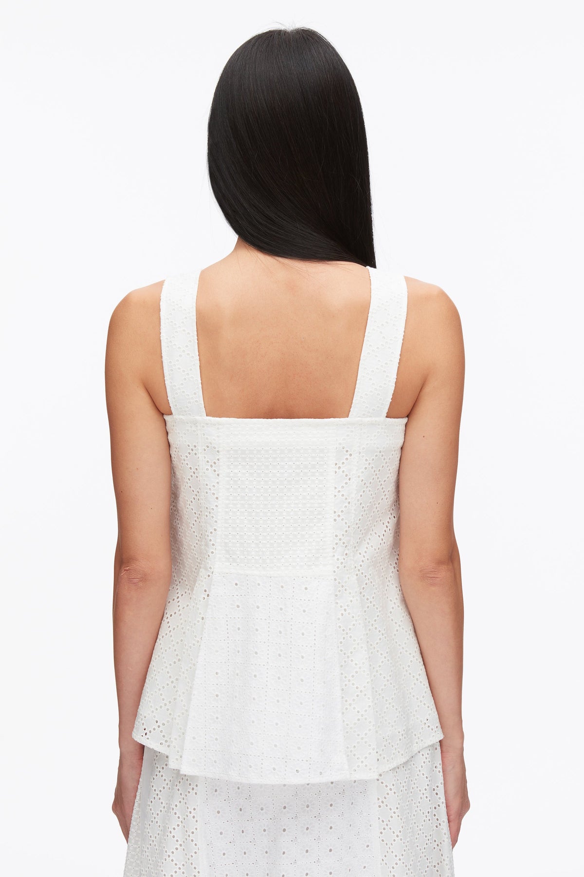 Broderie Anglaise Patchwork Cami White
