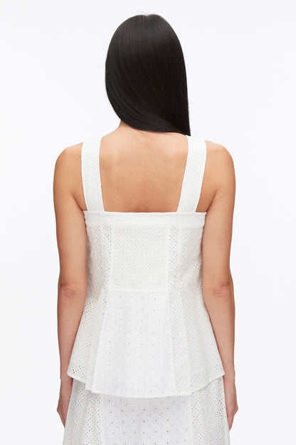 Broderie Anglaise Patchwork Cami White