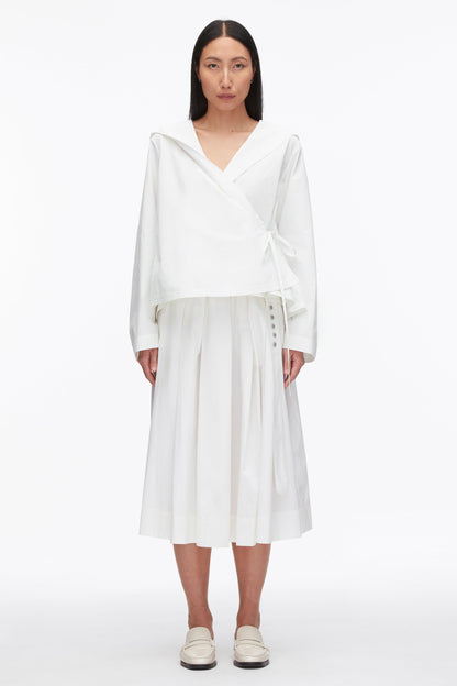 Sailor Wrap Shirt White