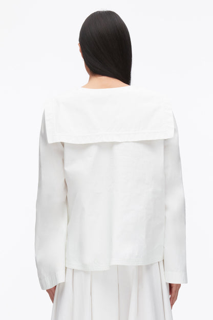 Sailor Wrap Shirt White