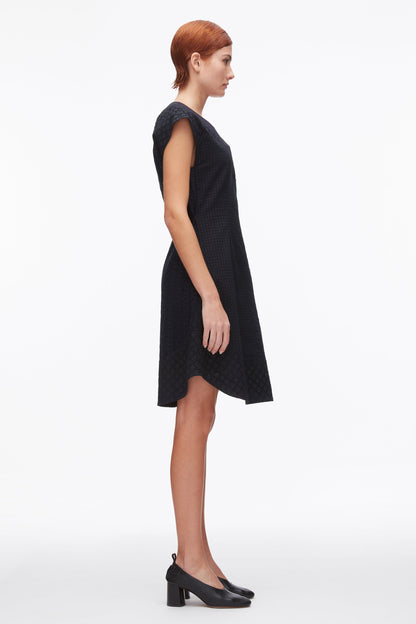 Broderie Anglaise Patchwork Sleeveless Dress Midnight