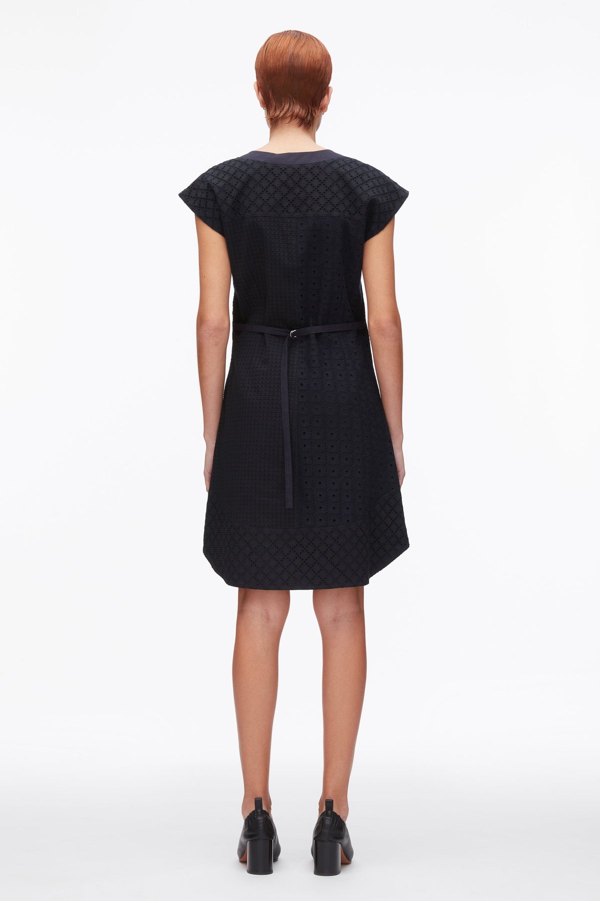 Broderie Anglaise Patchwork Sleeveless Dress Midnight