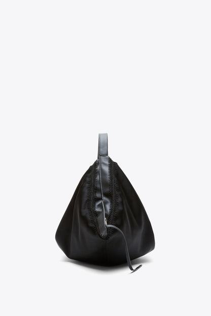 Structured Satin Luna Large Bag Black