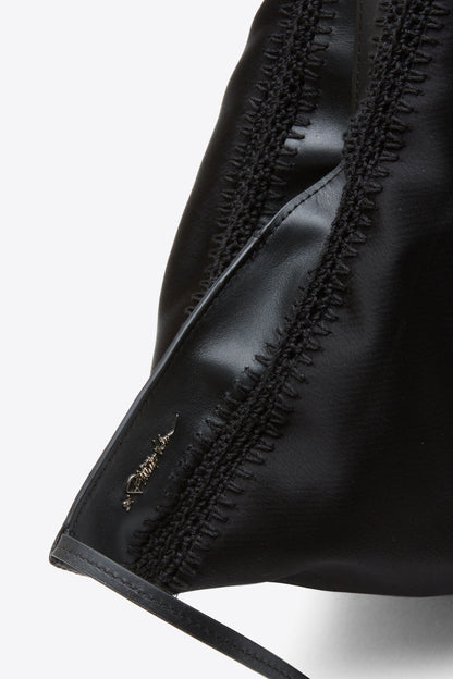 Structured Satin Luna Large Bag Black