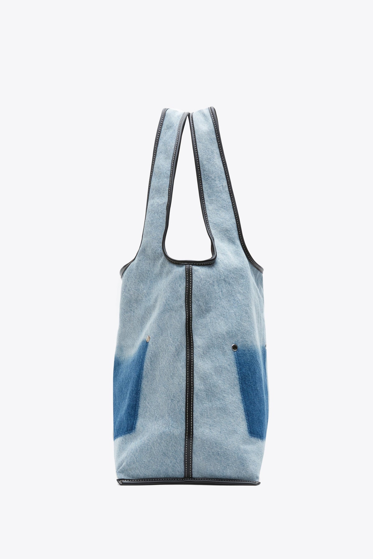 Denim Ghost Patch Market Tote Light Denim
