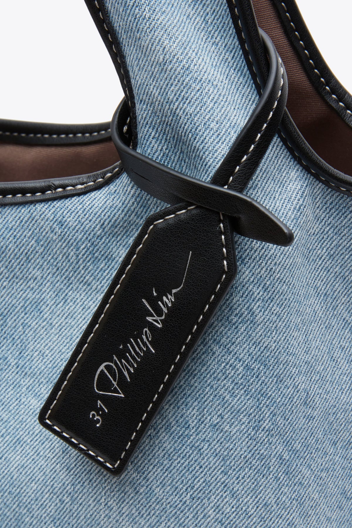 Denim Ghost Patch Market Tote Light Denim