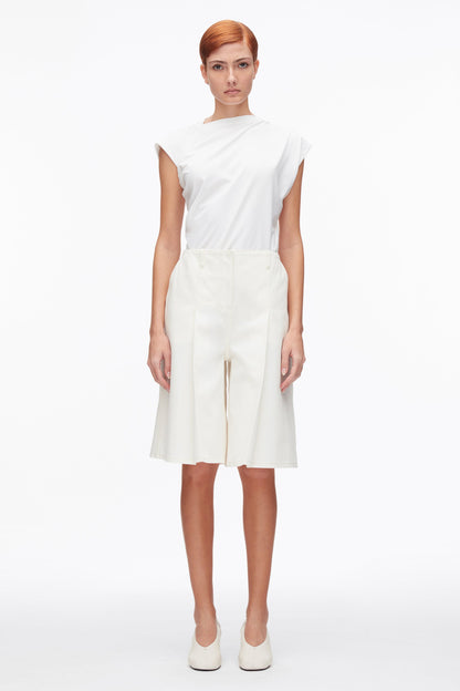 Ghost Patch Lightweight Denim Bermuda Shorts Tofu