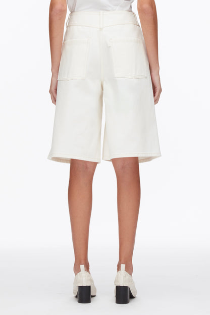 Ghost Patch Lightweight Denim Bermuda Shorts Tofu
