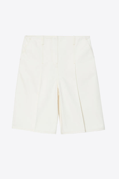 Ghost Patch Lightweight Denim Bermuda Shorts Tofu