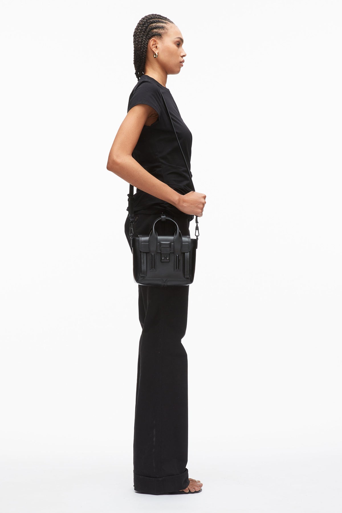Pashli Mini Satchel Black on Black Black