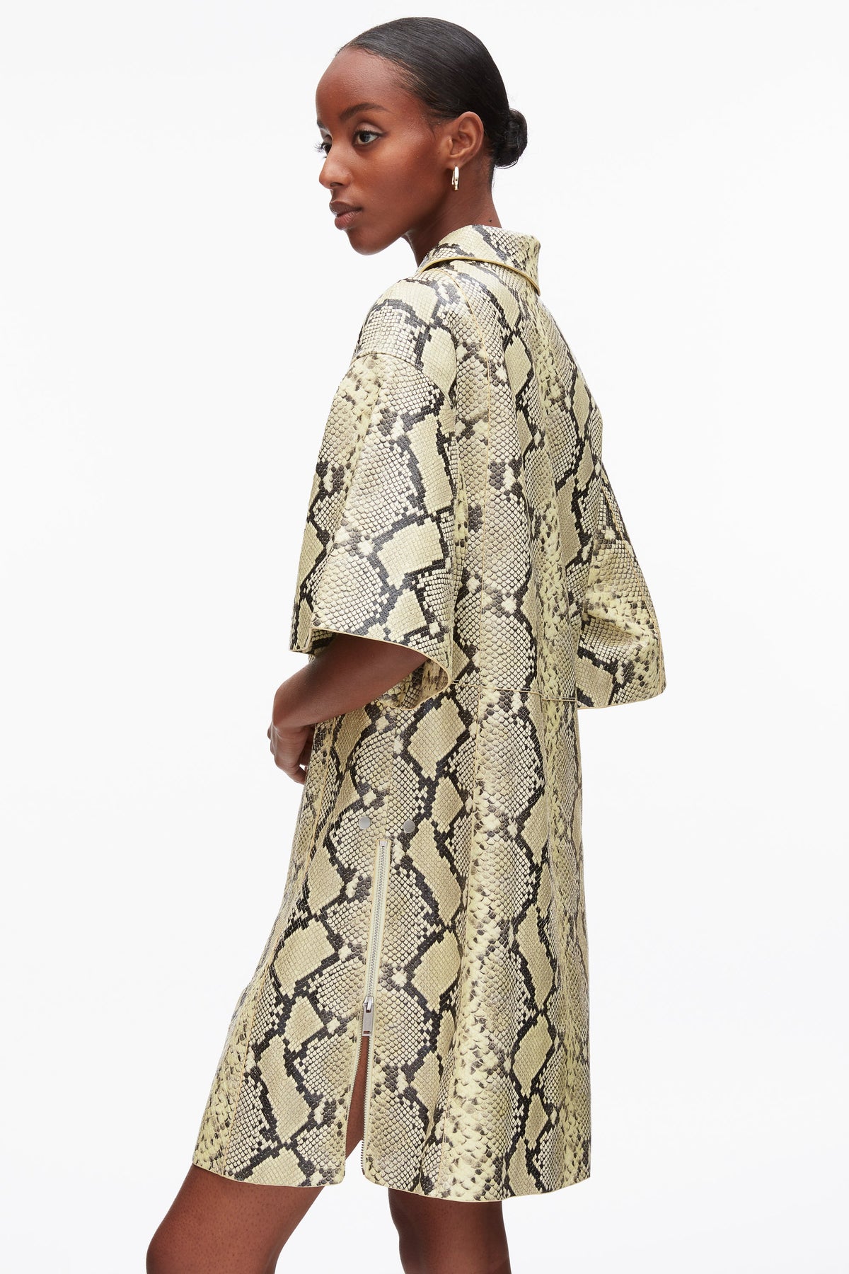 Shift Shirt Dress with Button Placket Yuzu