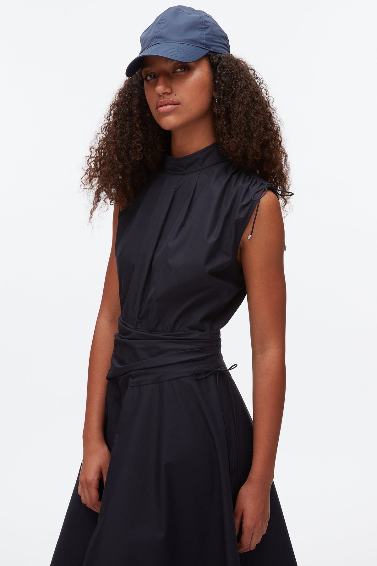 Ruched Handkerchief Dress Midnight