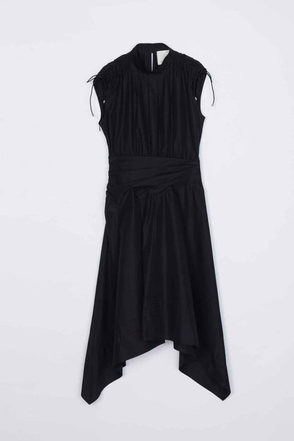 Ruched Handkerchief Dress Midnight