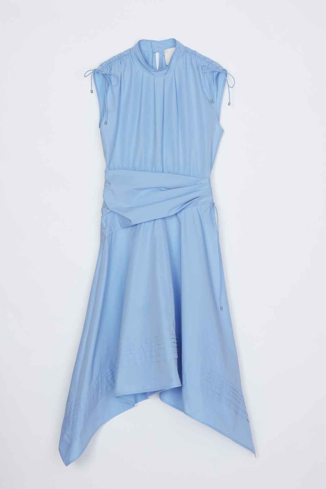 Ruched Handkerchief Dress Oxford Blue