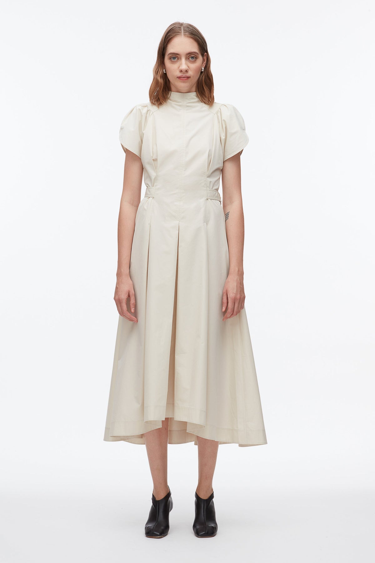Tulip Sleeve Dress Stone