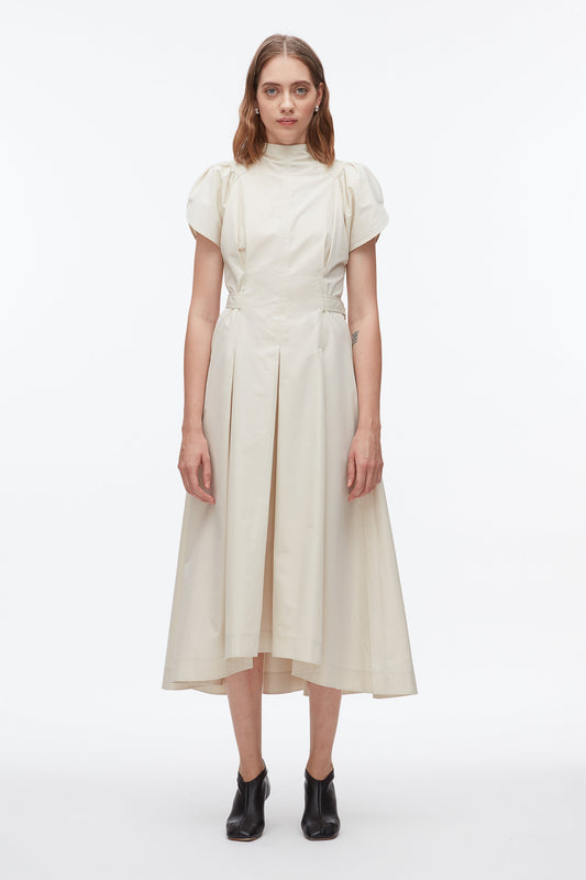 Tulip Sleeve Dress Stone