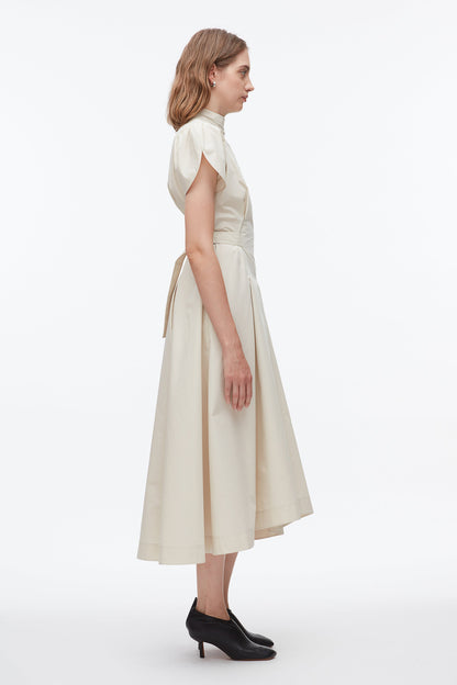 Tulip Sleeve Dress Stone