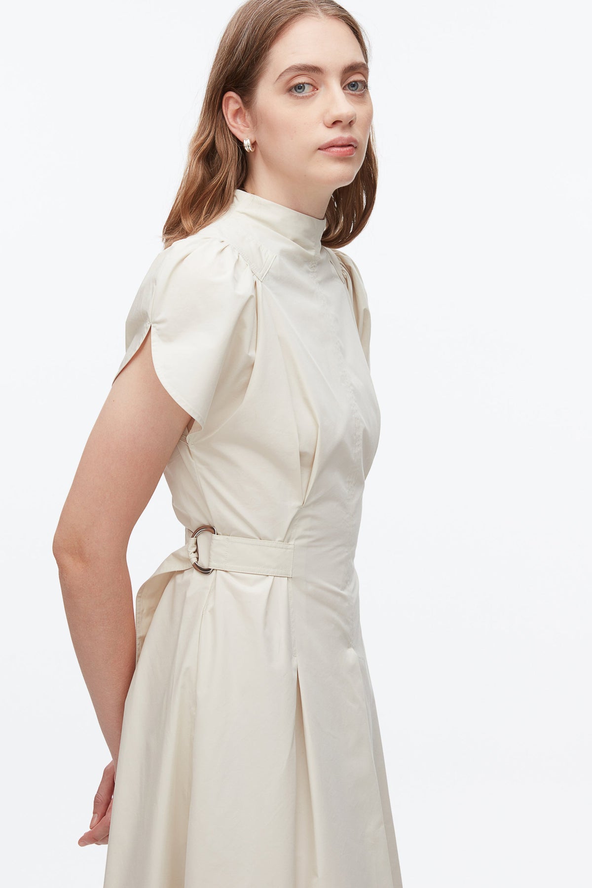 Tulip Sleeve Dress Stone