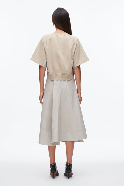 French Terry Combo Dress Concrete