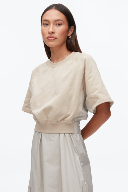 French Terry Combo Dress Concrete