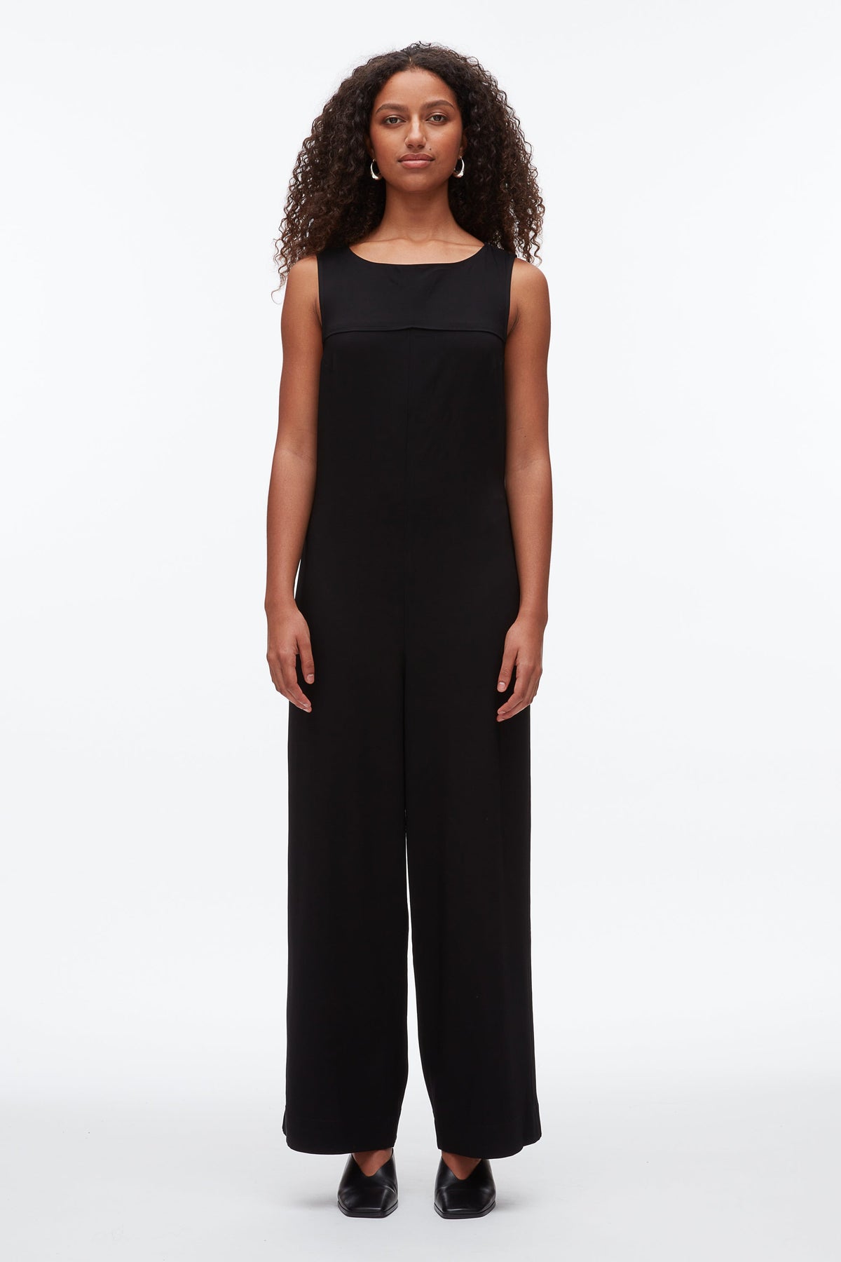 Crepe Column Jumpsuit Black