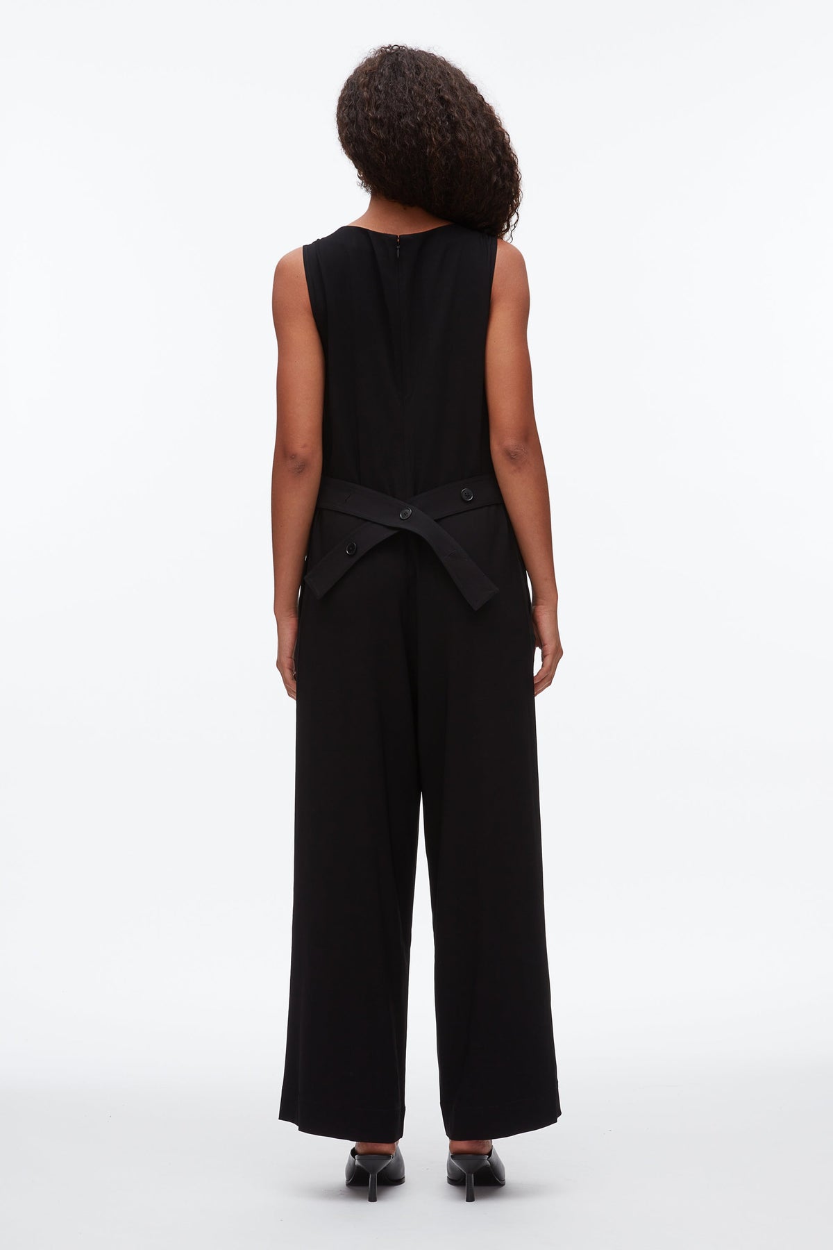 Crepe Column Jumpsuit Black