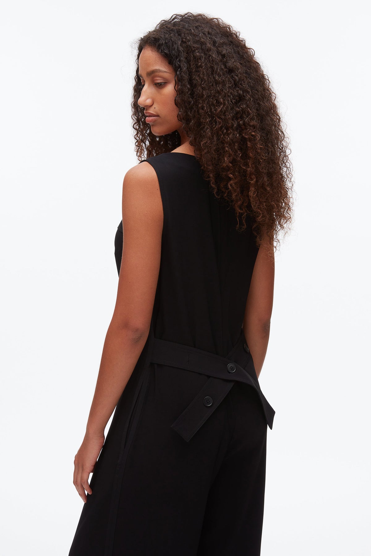 Crepe Column Jumpsuit Black